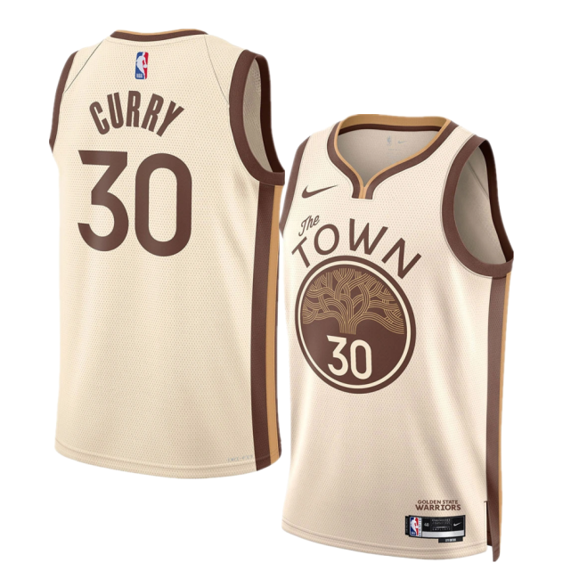 Golden State Warriors Stephen Curry Tan 2025/26 Swingman Jersey - City Edition Basketball Jersey