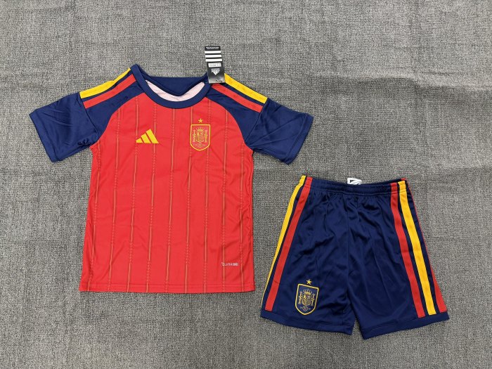 Spain 2026 World Cup Home Kids Suit & Socks