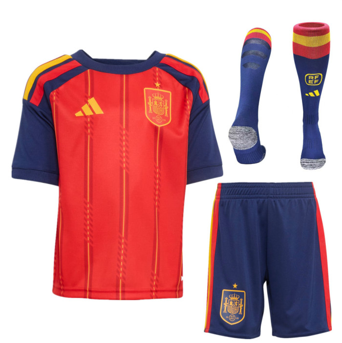 Spain 2026 World Cup Home Kids Suit & Socks