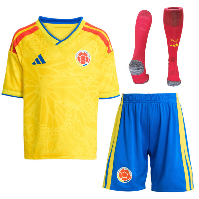 Colombia 2026 World Cup Home Kids Suit & Socks