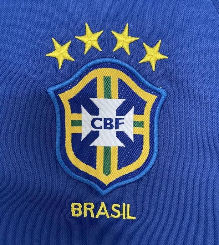 Brazil Home Retro Long Sleeve Jersey 2002