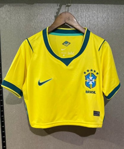 Brazil 2026 World Cup Home Women Cropped Jersey