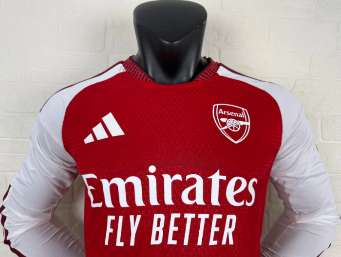 Arsenal Home Champions Man Player Long Sleeve Jersey 26/27