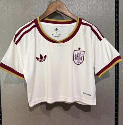 Spain 2026 World Cup Away Women Cropped Jersey