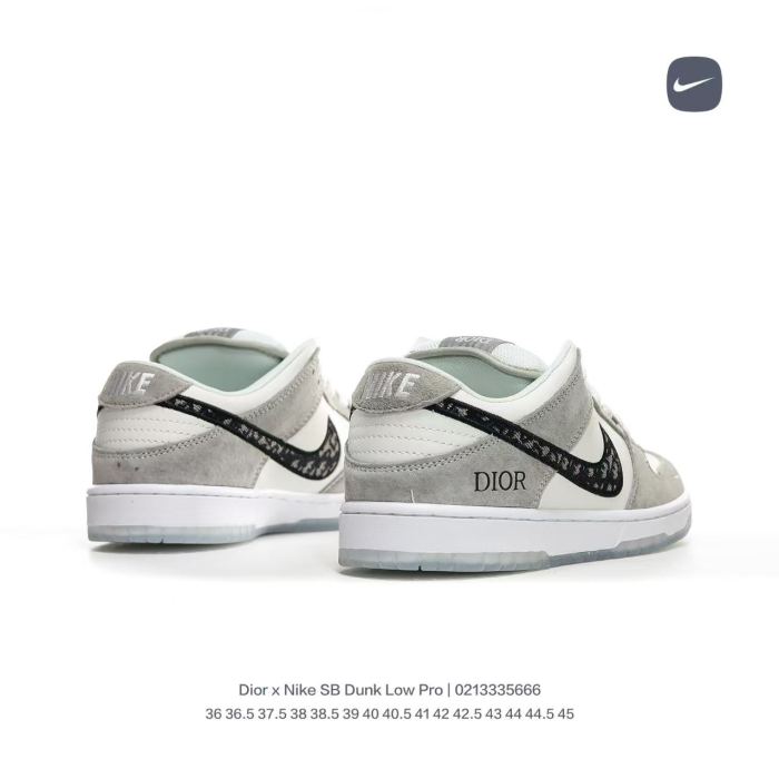 SB Dunk Dior Wolf Grey White BQ6817-002