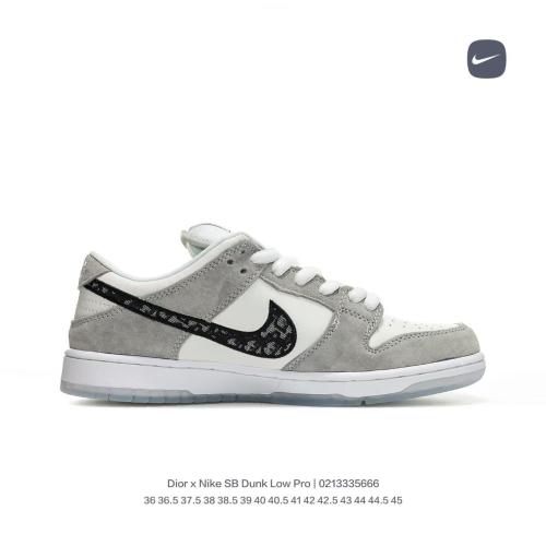 SB Dunk Dior Wolf Grey White BQ6817-002