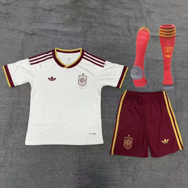 Spain 2026 World Cup Away Kids Suit & Socks