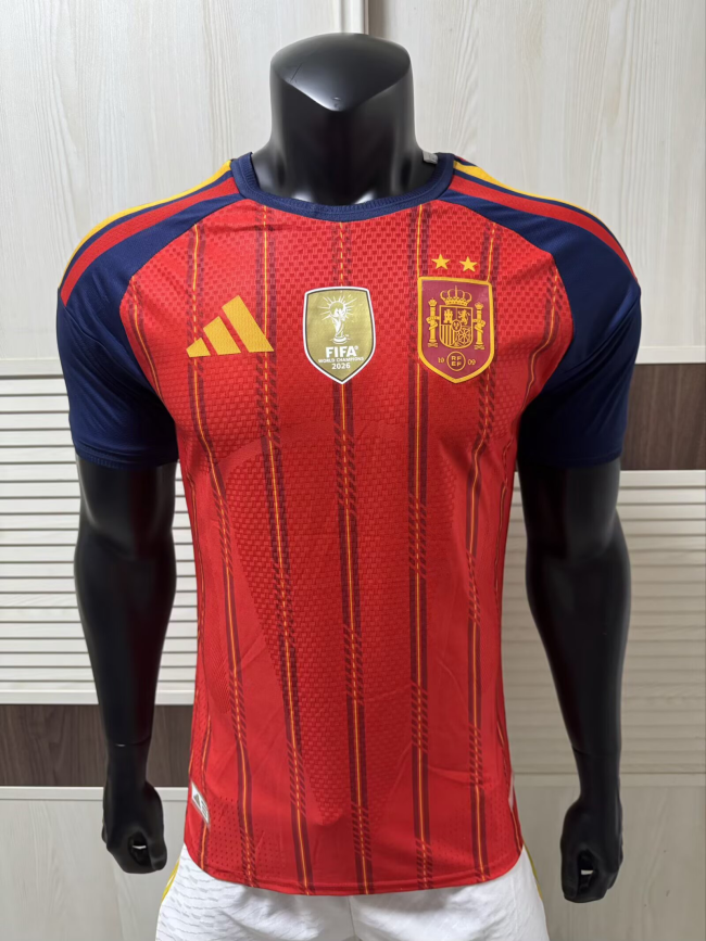 Spain 2026 World Cup Home Player Man Jersey (2 stars)