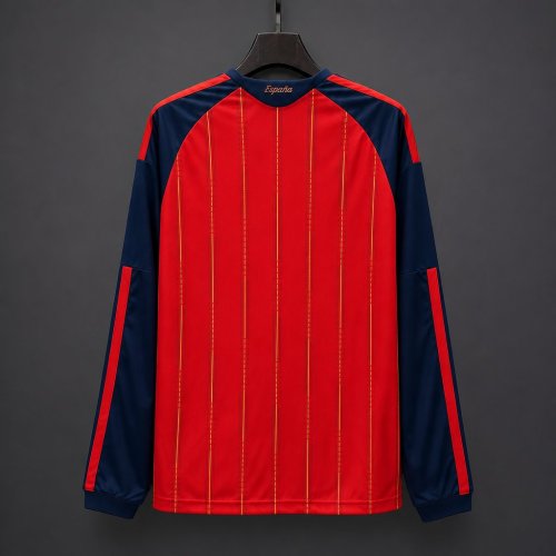 Spain 2026 World Cup Home Man Long Sleeve Jersey (2 stars)