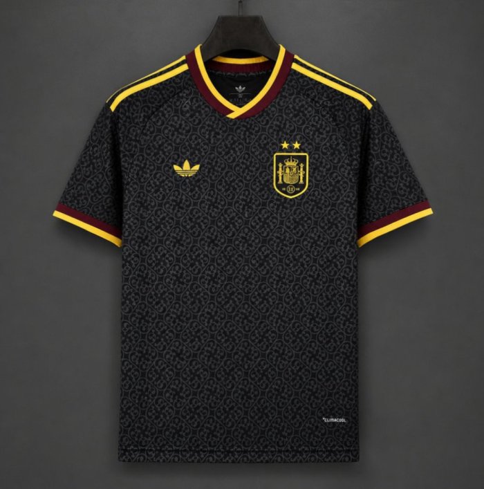 Spain 2026 Black Special Edition 2 Stars Man Jersey