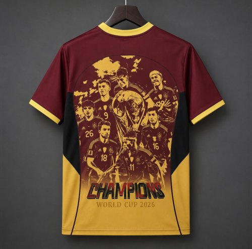 Spain 2026 World Cup Champion Wine Specia Man Jersey