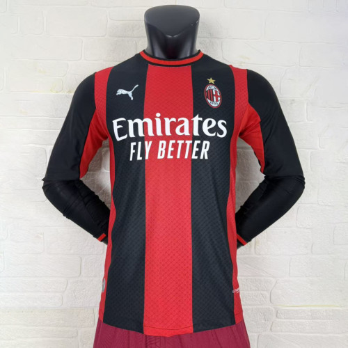AC Milan Home Men Long Sleeve Player Jersey 26/27