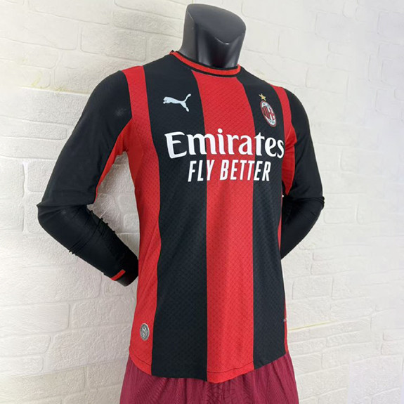 AC Milan Home Men Long Sleeve Player Jersey 26/27