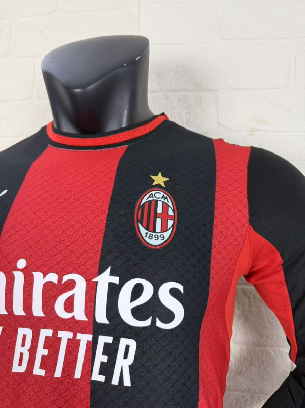 AC Milan Home Men Long Sleeve Player Jersey 26/27