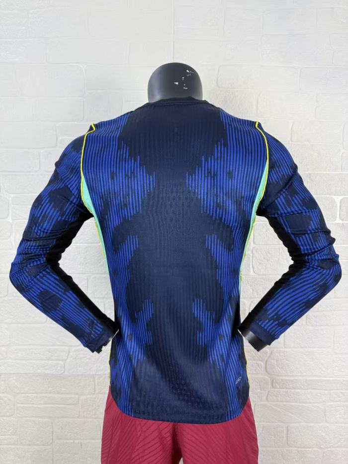 Brazil 2026 World Cup Away Player Long Sleeve Man Jersey