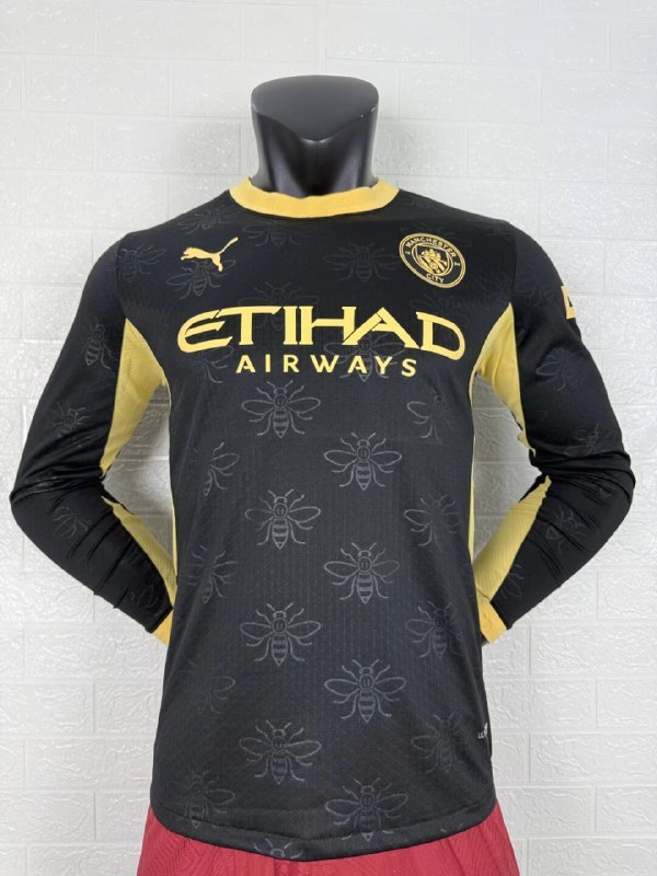 Manchester City Away Player Long Sleeve Men Jersey 26/27