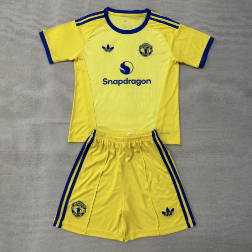 Manchester United Away Goalkeeper Yellow Men Jersey Suit 26/27