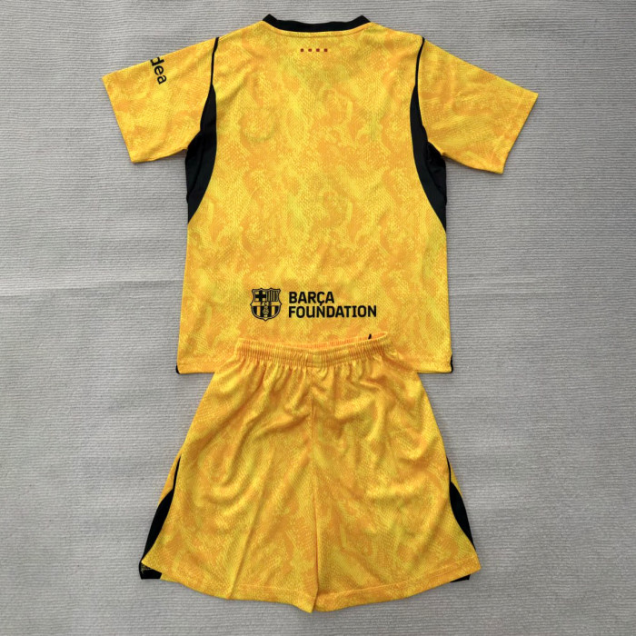 Barcelona Yellow Goalkeeper Kids Suit 26/27