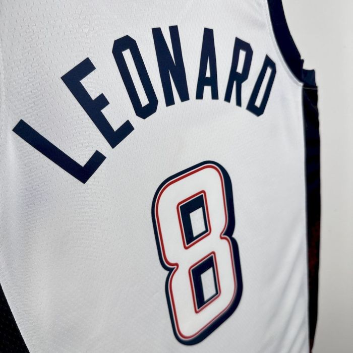 Kawhi Leonard Team USA 2024 Swingman Home Jersey White