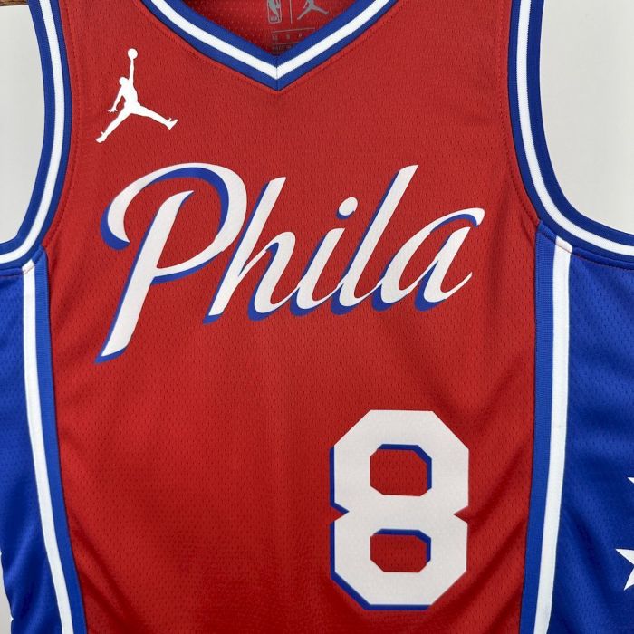 Paul George Philadelphia 76ers 2023/24 Statement Edition Swingman Jersey Red