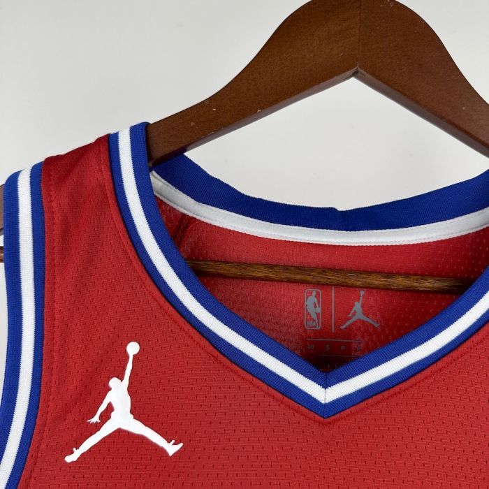 Paul George Philadelphia 76ers 2023/24 Statement Edition Swingman Jersey Red