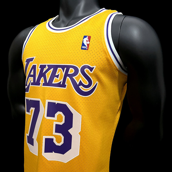 Dennis Rodman Los Angeles Lakers Hardwood Classics Swingman Jersey Yellow