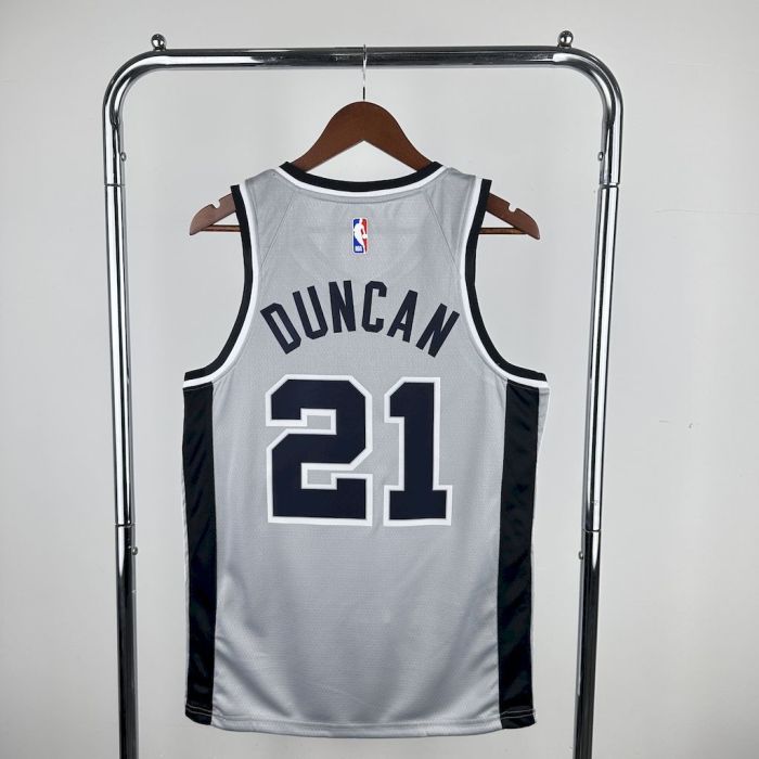 Tim Duncan San Antonio Spurs 2021/22 Statement Edition Swingman Jersey Gray