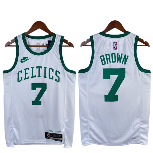 Jaylen Brown Boston Celtics 75th Anniversary 23/24 Swingman Retro Jersey White