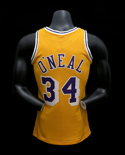 Shaquille O'Neal Los Angeles Lakers Hardwood Classics Swingman Jersey Yellow