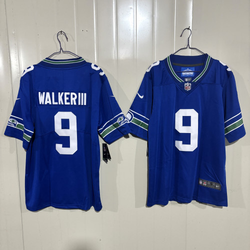 Seattle Seahawks Kenneth Walker III Navy Game Jersey - Gen 2