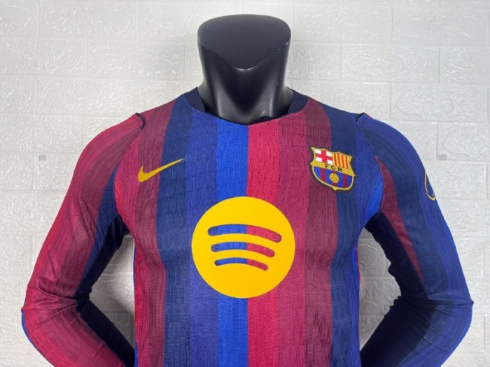 Barcelona Home Player Long Sleeve Jersey 26/27
