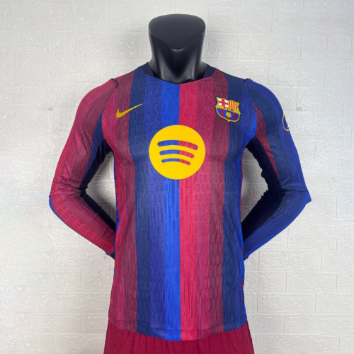 Barcelona Home Player Long Sleeve Jersey 26/27