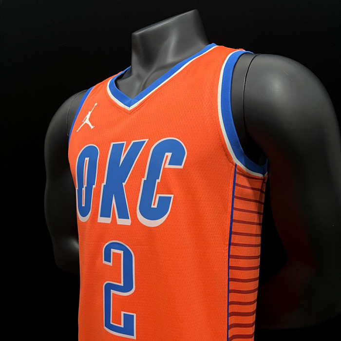 Shai Gilgeous-Alexander Oklahoma City Thunder Statement Edition Swingman Jersey Orange