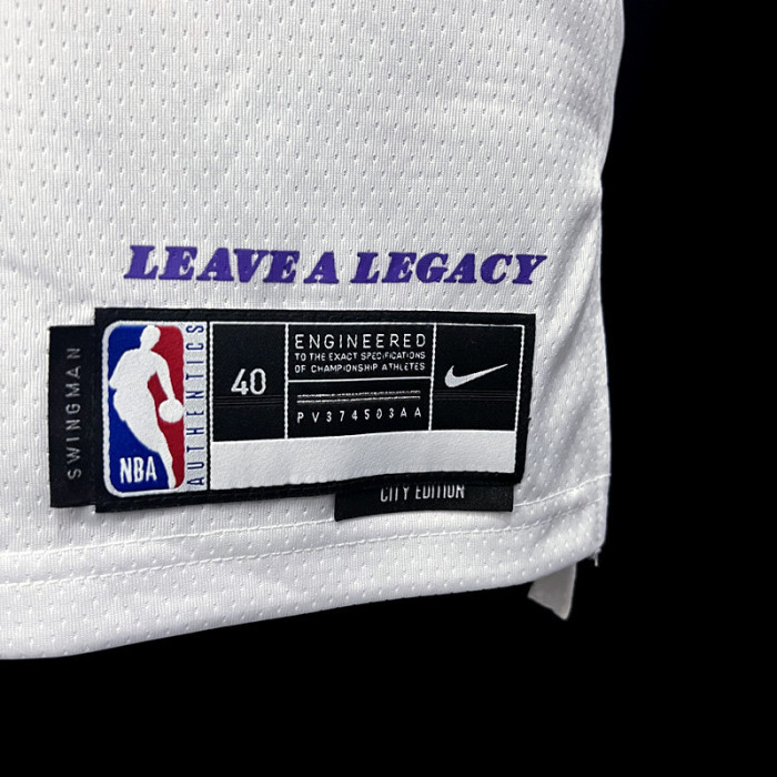 Kobe Bryant Los Angeles Lakers City Edition Swingman Jersey 22/23 White