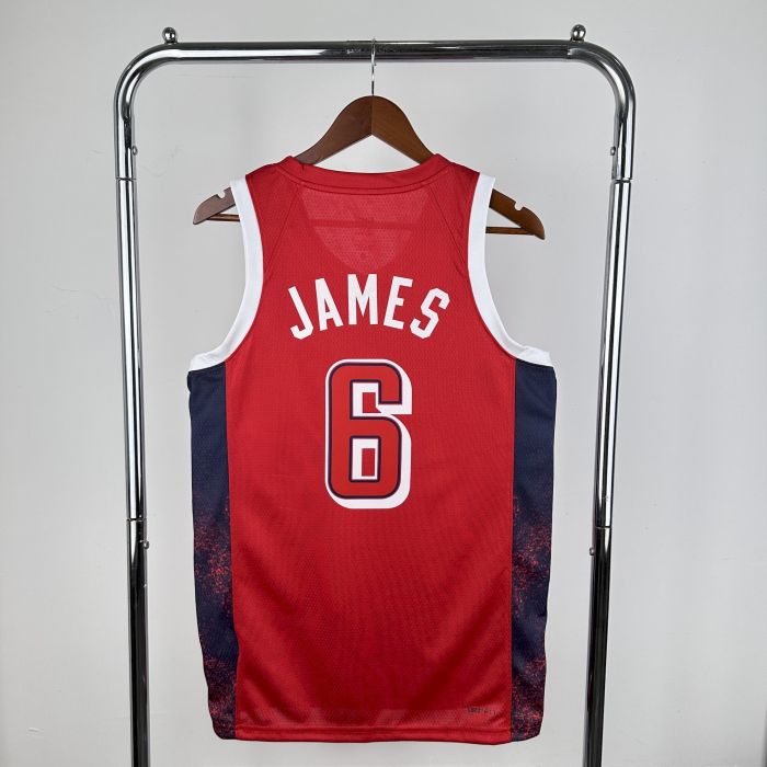 LeBron James Team USA 2024 Swingman Jersey Red