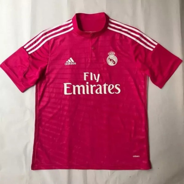 Retro Real madrid Away Pink  1:1 Quality Soccer Jersey    2014-2015