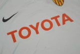 Retro Valencia Home White 1:1 Quality Soccer Jersey   2006