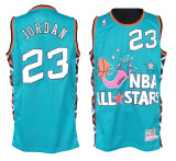 NBA Bull (mesh print) No.23 Jordan white, black, blue, red