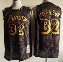 NBA Lakers  (mesh) 32 Johnson yellow, purple