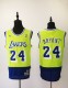 NBA Lakers 24 retro stitching green blue