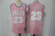 NBA Bull 23 pink split print limited edition retro Jersey