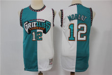 NBA Grizzlies No.12 two color retro Jersey Morant