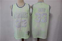 NBA Celtic 33 light green split print limited edition Jersey