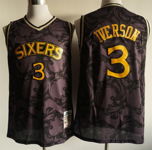 NBA 76ers (mesh print) 3 Allen Iverson red