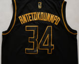 NBA Bucks 34 Black Gold Edition
