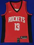 NBA Rockets 13 red new season Jersey