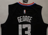 NBA New season clippers (new fabric print) 13 George City Edition dark blue, black, white, retro white