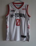 NBA  New season rockets (new fabric printing) No.0 Westbrook White City Edition