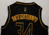 NBA Bucks 34 Black Gold Edition