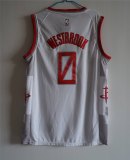 NBA  New season rockets (new fabric printing) No.0 Westbrook White City Edition